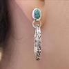 Bohemian Retro Agate Turquoise Earrings - Niche Design