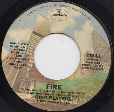 7-Zoll Schallplatte OHIO PLAYERS - Fire 73643 Mercury 1974 US Soul/Funk Gebraucht