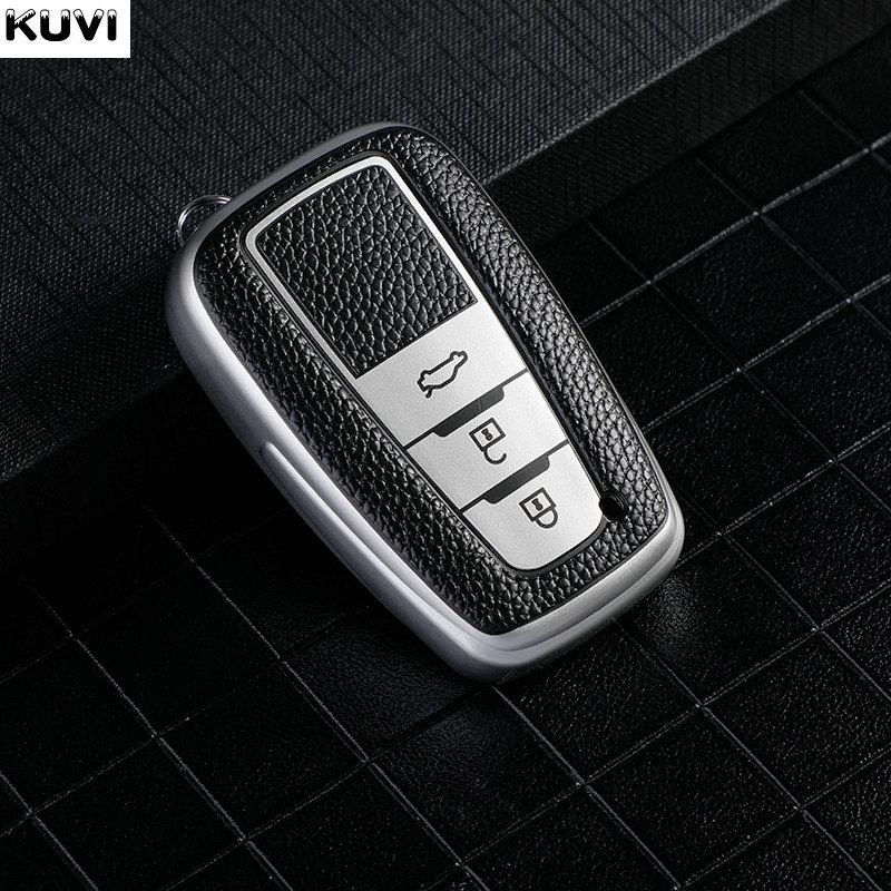 Leather Tpu Car Remote Key Case Cover Shell Fob For Toyota Corolla Prius Camry Chr C-Hr Rav4 Altis Land Cruiser Prado Keyless