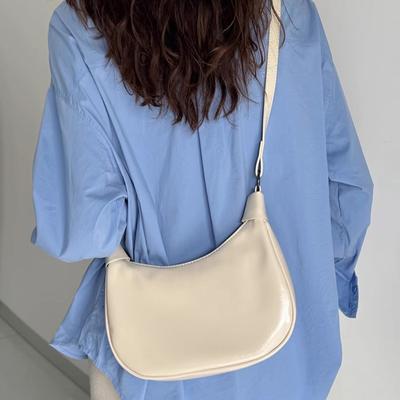 Nischen-Retro-Achseltasche Damen neue Mode einzelne Schulter weiches Leder Pendler Knödeltasche vielseitige Umhängetasche Damen