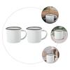 2 Piezas Vaso Antiguo Retro para Beber Tazas de Esmalte Tazas Hierro Casa de Campo Café Rústico Multifunción Agua Vasos para Niños