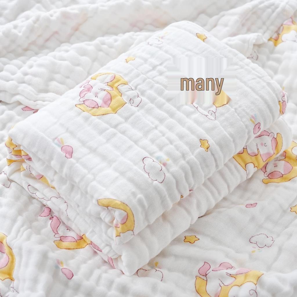 High-Density Six-Layer Pure Cotton Baby Bath Towel and Swaddling Blanket for Newborns and Children