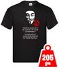 V for Vendetta Anonymous GOVERNMENTS SHOULD FEAR THEIR PEOPLE Black T Shirt