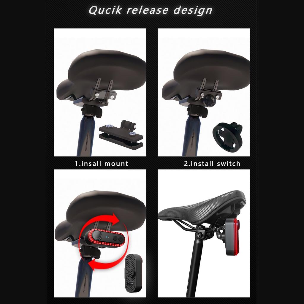 Kamera na kolo s 1080P HD 150 Širokoúhlý Motocyklový Záznamník Zpětného Zrcátka APP IPX6 Vodotěsná Bezpečnostní Videokamera na Jízdu na Kole Zadní Světlo, Kamera,