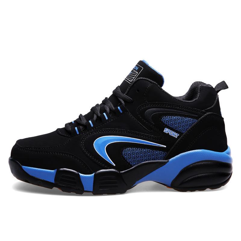Men's Sport Running Shoes with Cotton and Fleece Lining - Warm Air Cushion Sneakers for Hiking and Walking