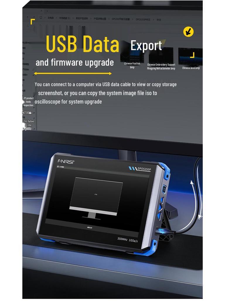 FNIRSI DPOS350P 4-in-1 350M Tablet: Oscilloscope, Signal Generator, Spectrum Analyzer, Frequency Counter