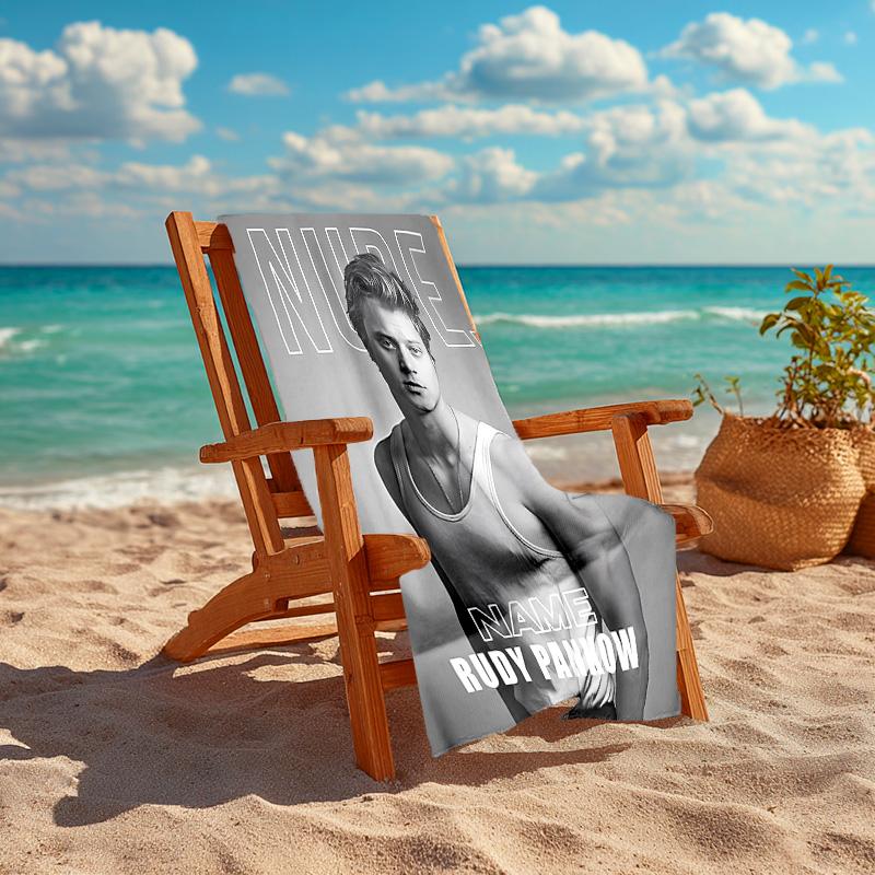 Personalized Customized Proof Beach Towel with Rudy Pankow Pattern - Soft, Absorbent,quick-drying,perfect Swimming,camping&bathing
