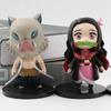 Adorable Demon Slayer Tanjiro Nezuko Pvc Figures 6-pack 8.5cm Anime Merchandise