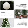 6Pcs White Christmas Ball Craft Supplies High Density Smooth Round Balls for Party Decor Tree Ornament Art Projects School DIY