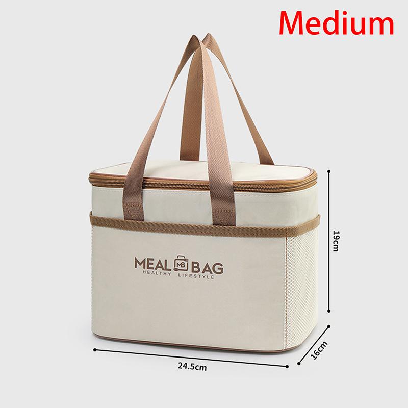 Insulated Lunch Bag Large Capacity Thermal Tote With Oxford Fabric And Aluminum Foil Leakproof Cooler For Picnic Office Travel