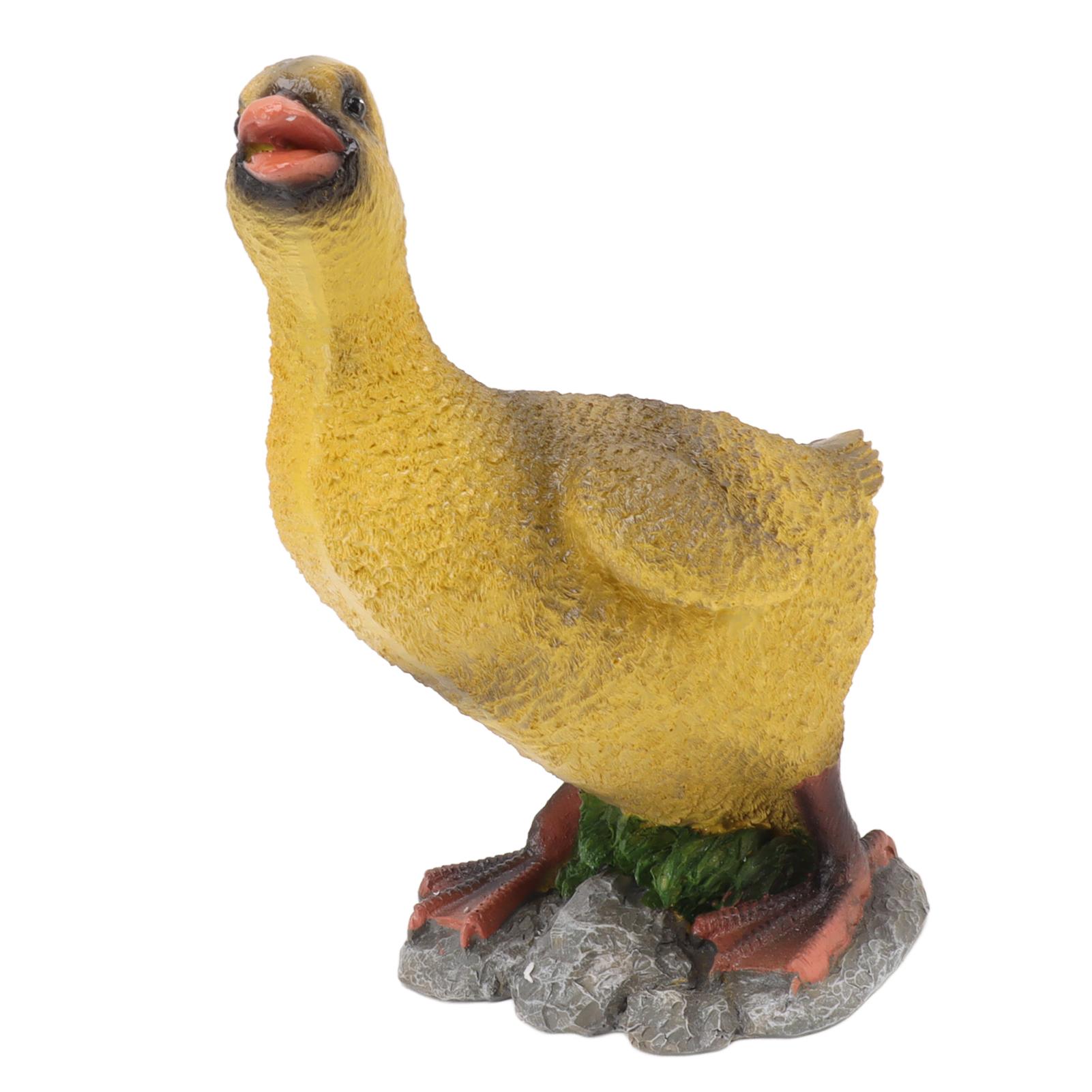 

Duck Ornament Resin Animal Figurine Home Decoration Decor Gift for Office Desktop серый