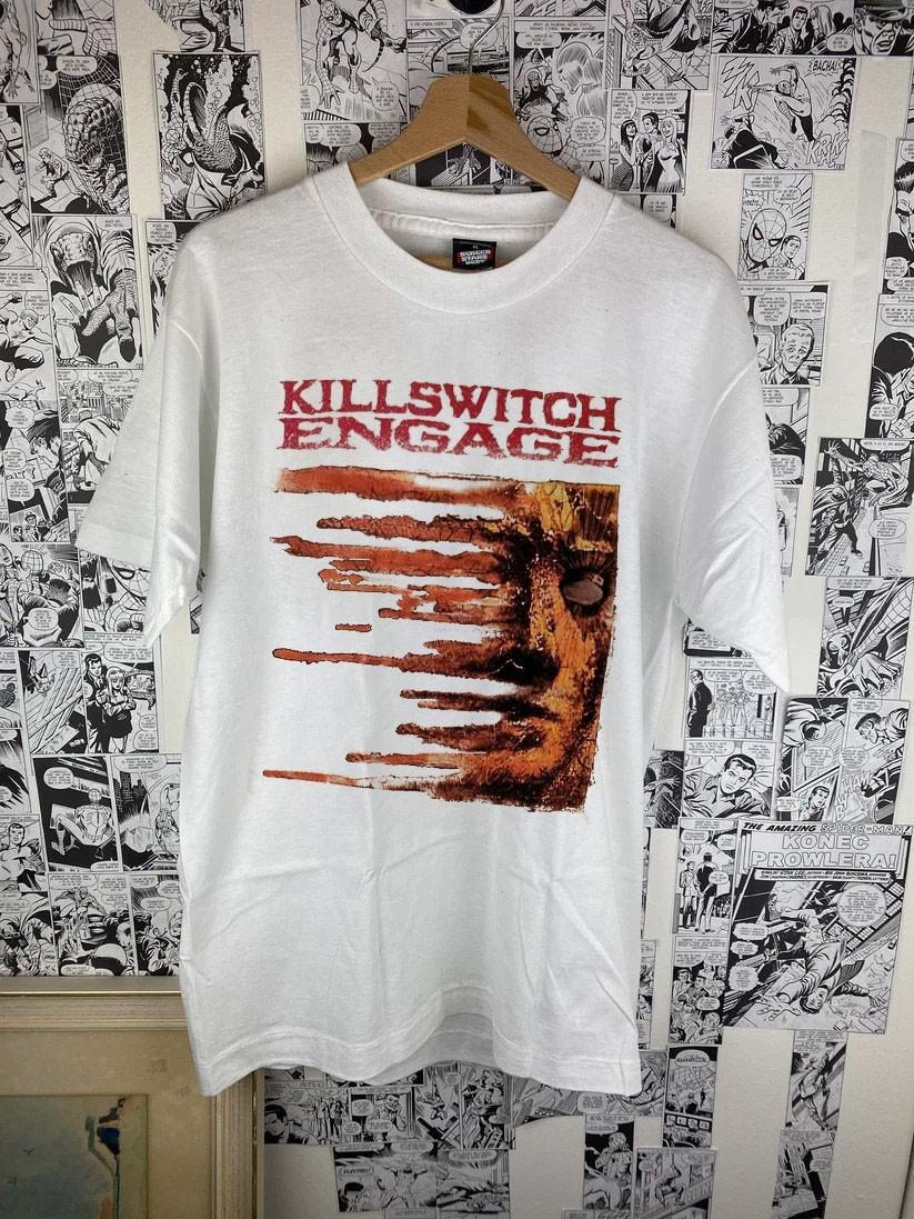Killswitch Engage metalcore band vtg white short sleeve t-shirt QT5773 XXXXL