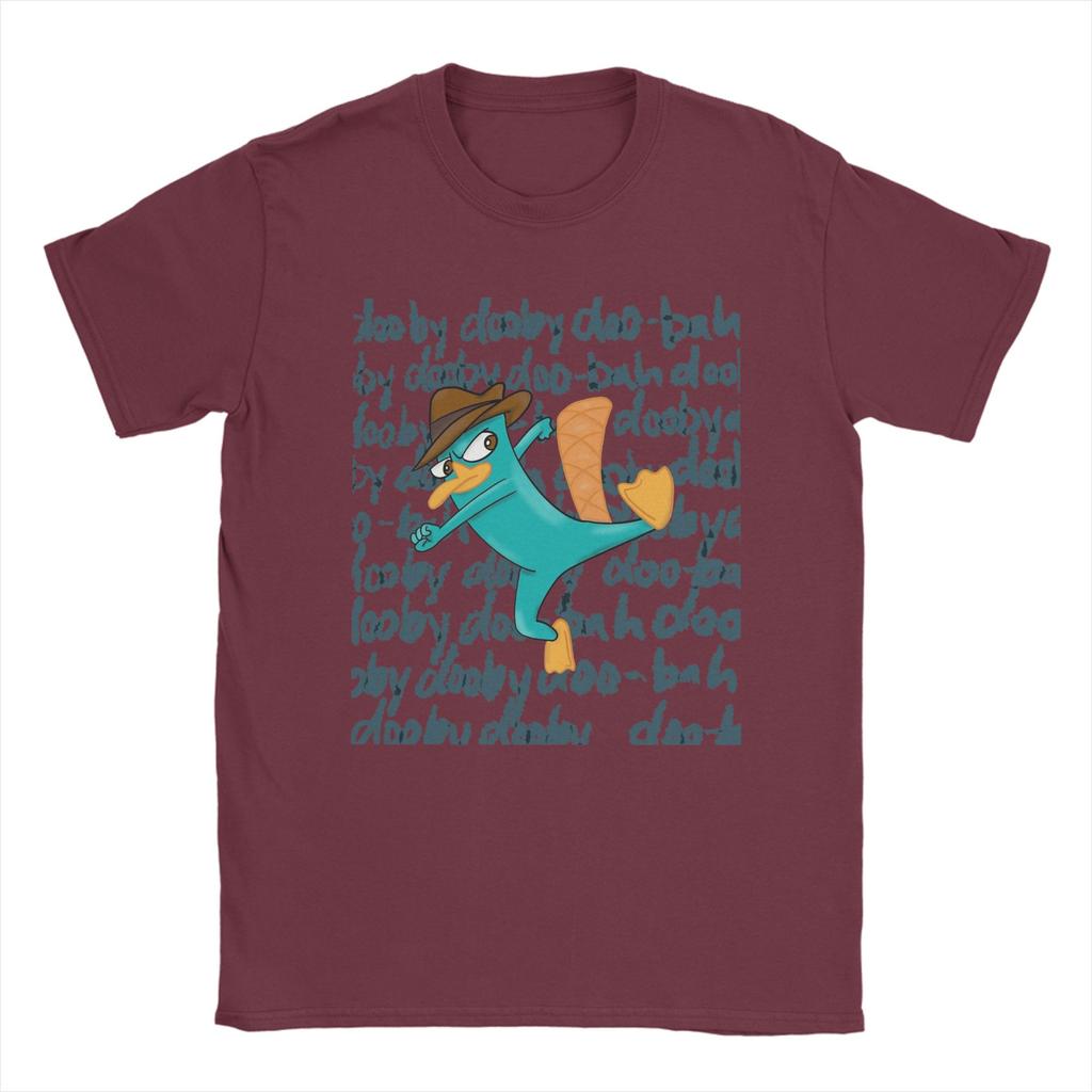 Perry il Platypus Cartone Animato Anatra Unisex T-shirt Novità Manica Corta Girocollo T-shirt Puro Cotone Stampa Top