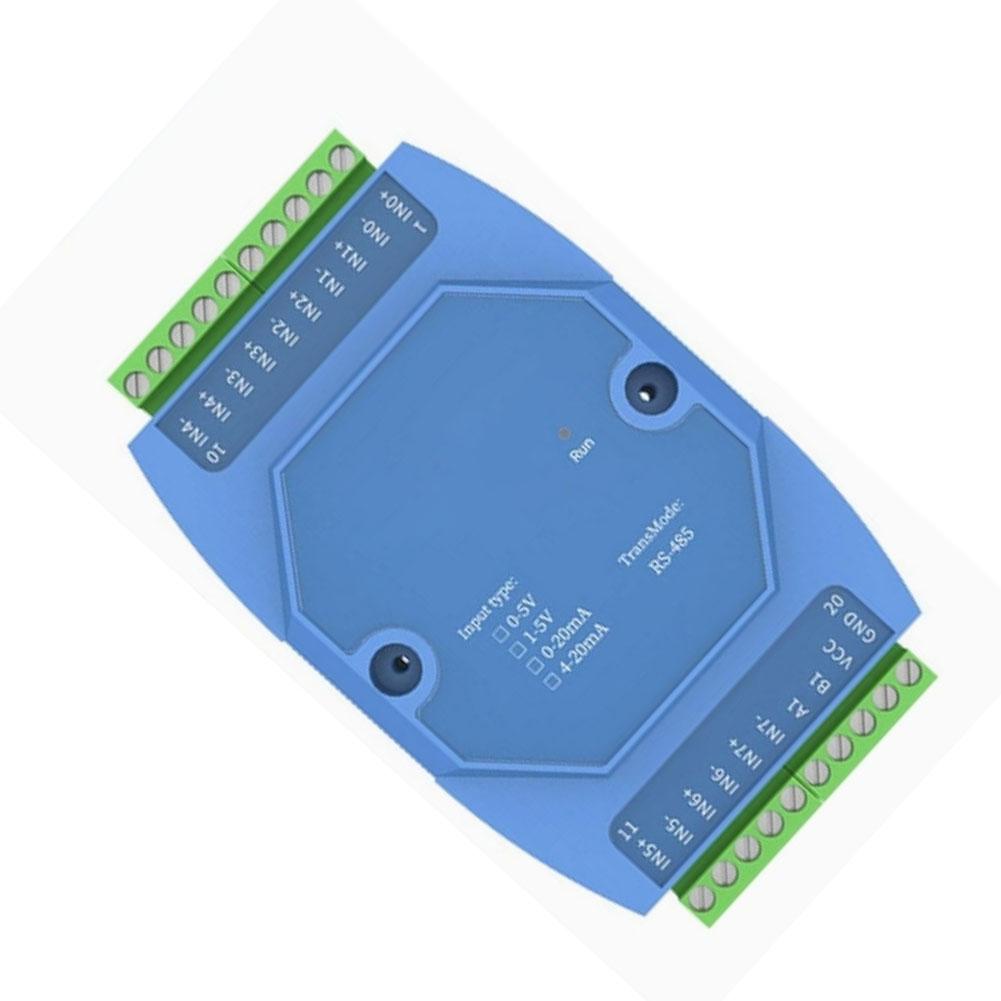 4-20mA 0-5V To RS-485 Converter 8-Channel Analog Signal Acquisition Module 88*72*59mm Industrial Replacement Accessories