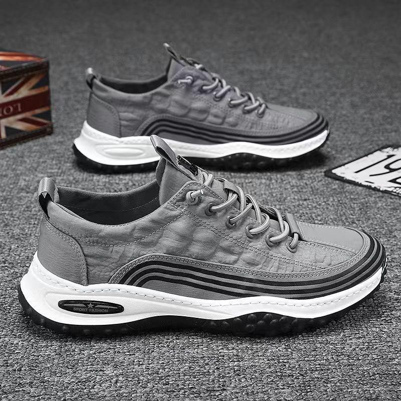Summer New Men's Canvas Shoes Breathable Thin One-pedal Casual Board Shoes Ice Silk Cloth Shoes Sports Trendy Shoes
