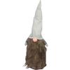 Figurine of a Dwarf In a Gray Hat, 50 Cm, Brown