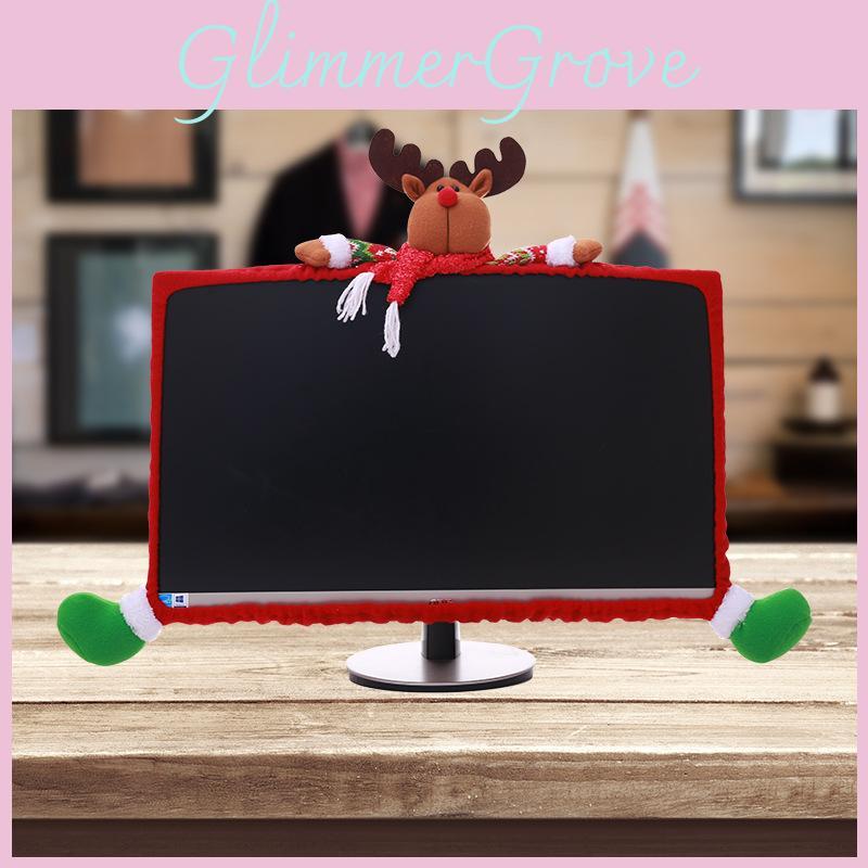 Santa Snowman Claus Elk Christmas Decorations Computer Dustproof Gift Cover