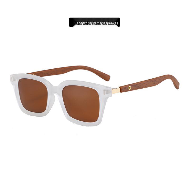 Chic Women's Slimming Polarized UV Protection Sunglasses - Wood Grain, Small Frame for Driving.