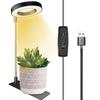 LED Plant Grow Light with Stand, 10-Level Dimming, Automatic Timer (3H/9H/12H), Adjustable Height, USB Powered, Energy-Saving, for Home Gardening, Hyd