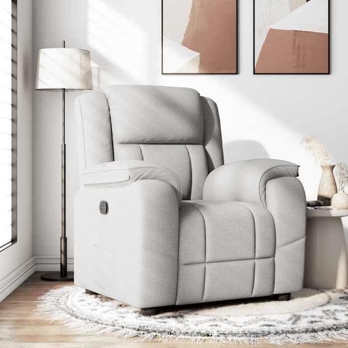 VidaXL Recliner Armchair Cloud Grey Fabric, Armchair, TV Recliner, Stroller, Recliner Armchair for People 4015709