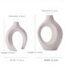 European Ceramic Vase Set Creative White Simple Home Decoration Living Room Entryway TV Cabinet Decoration