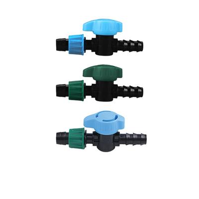 10pcs 16mm in-Line Ball Valve Drip Irrigation Plastic Water Valve Barbed Ball Valve Water,Oil,Gas for 1/2 and 5/8 Inch Tubing