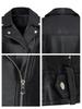 European & American Women's Short Leather Lapel Jacket: Autumn Fashion Vest Coat with Custom Patterns