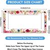 Personalized License Plate Frame Stainless Steels Artistic Flower Pink License Plate Car Tag Holder with 4 Holes and Screws for Women Men Auto