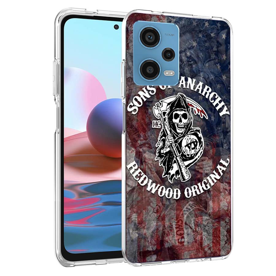 Sons of Anarchy Phone Case For Redmi Note 13 12 14 15 Pro Plus 13R 11 11T 11E 11S 10 Pro 10S 9 9S Cover Cell Clear TPU Capa Case