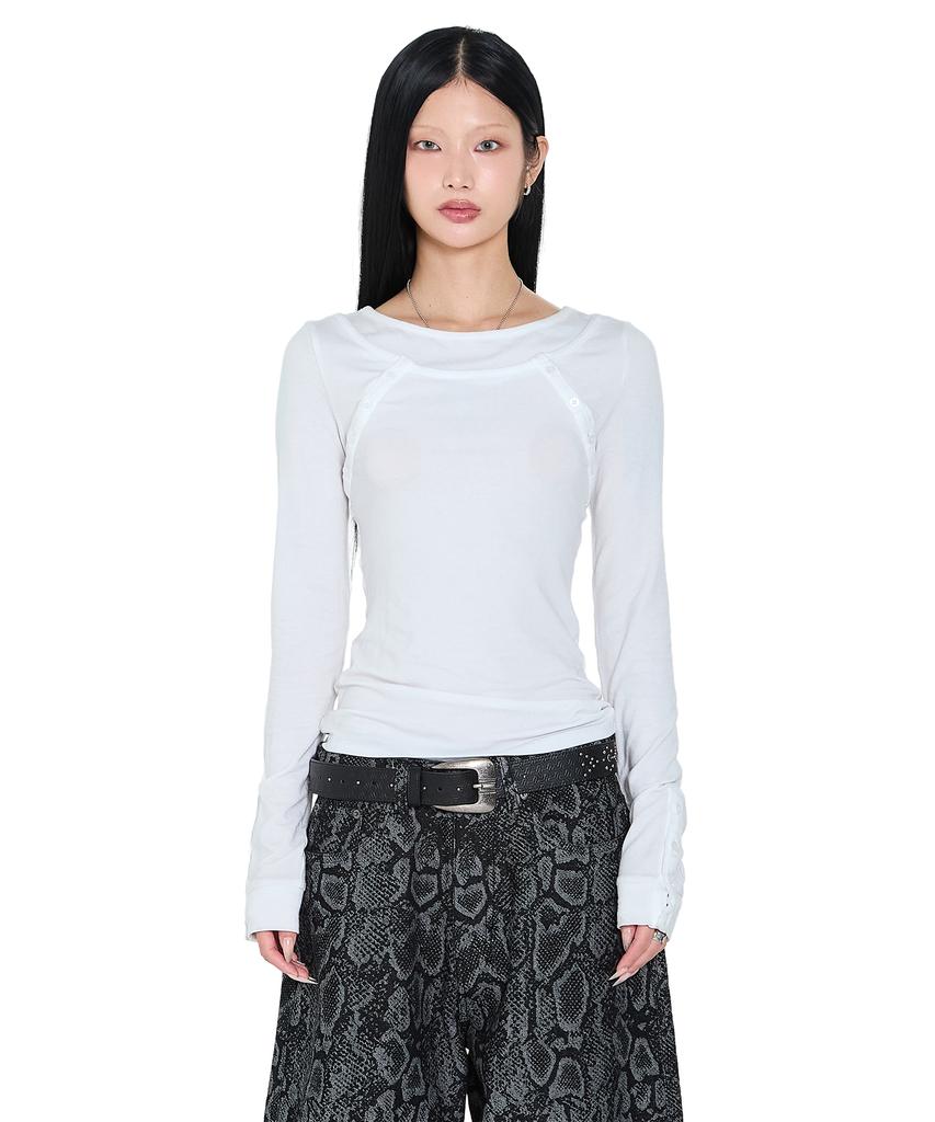 AAKAM Layered Long Sleeve (White)