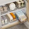 Refrigerator Organizer Bins - Clear Plastic Container Drawer for Egg Vegetable Fruit Snack Drink Food, Organization Storage