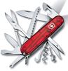Victorinox Huntsman translucent 91mm 20 1.7915.T Light, red, handle, functions.