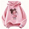 Latest hip-hop children's hooded casual sports shirt - Boys and girls' niche fruit beverage printed pullover