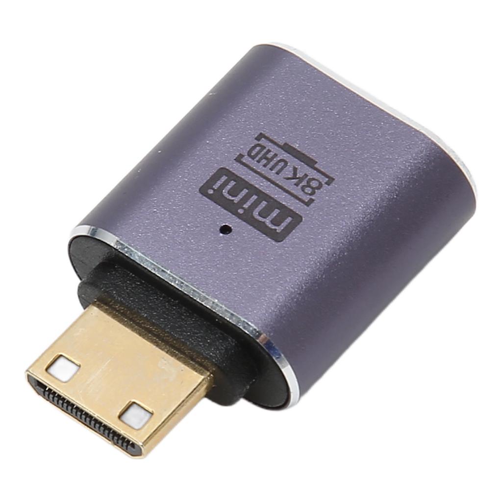 Type C HD Multimedia Interface Connector Male to Female Support 8K 60Hz 4K 120Hz Adapter with Indicator Lamp for Office