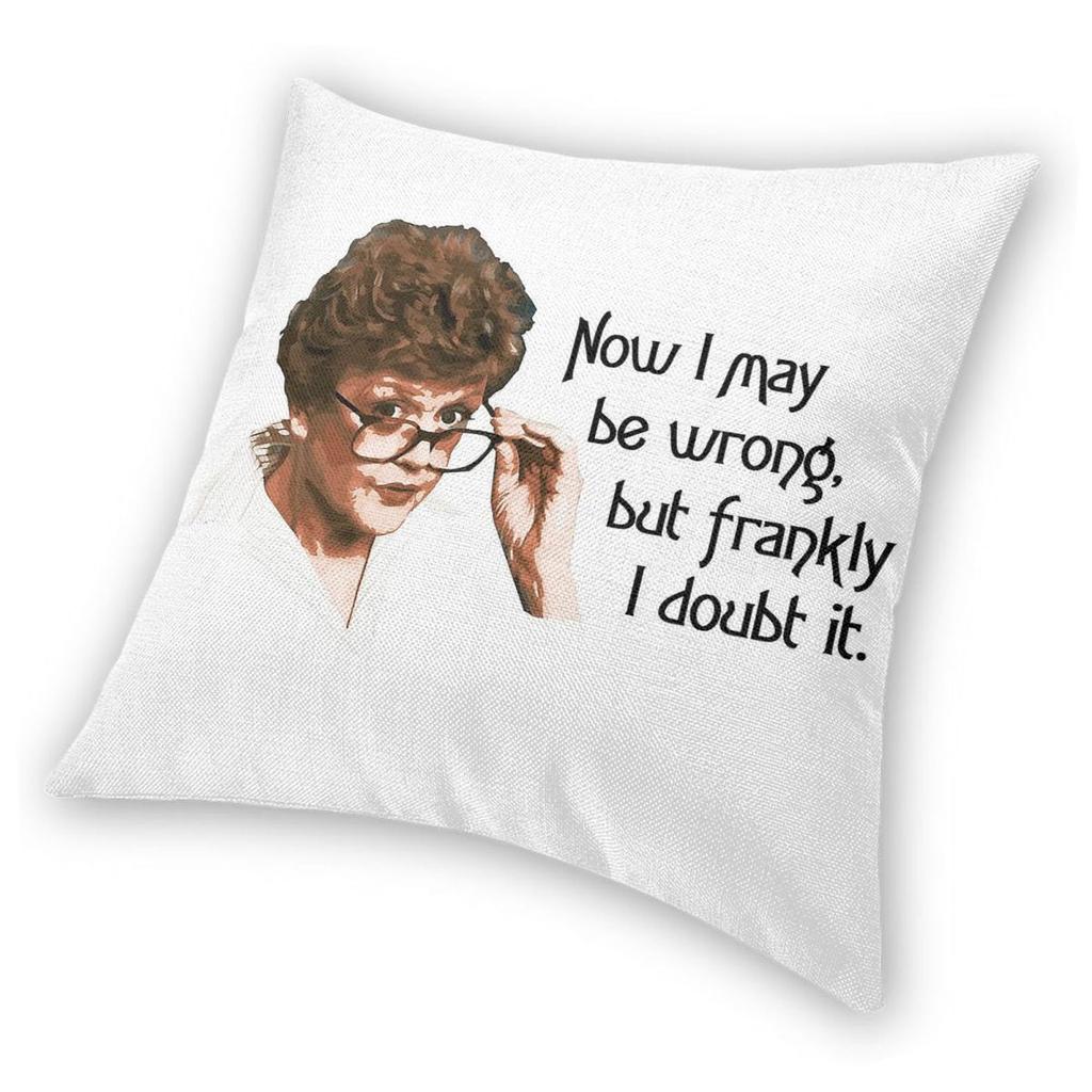 La signora in giallo Jessica Fletcher Federa Quadrata Poliestere Lino Velluto Fantasia Cerniera Federa Cuscino da Lancio Copricuscino per la Casa 18"