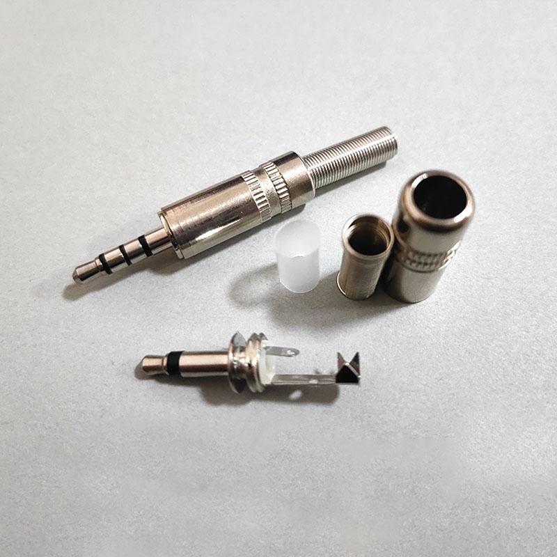 1-10PCS Metal 3.5mm Male Headphone Plug Mono Stereo Audio Solder Cable Connector 3.5 2Pole 3Pole 4Pole Earphone Jack Adapter