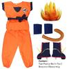 Dospělí Děti Son Goku Gui Karneval Cosplay Anime Kostýmy Halloweenské Párty a Svátky Včetně Ocasu Zápěstí Paruky Modrá Zlatá Design
