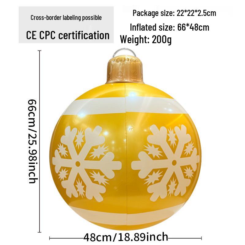 Cross-Border Christmas Courtyard Decoration: PVC Lantern & Inflatable Christmas Ball Set
