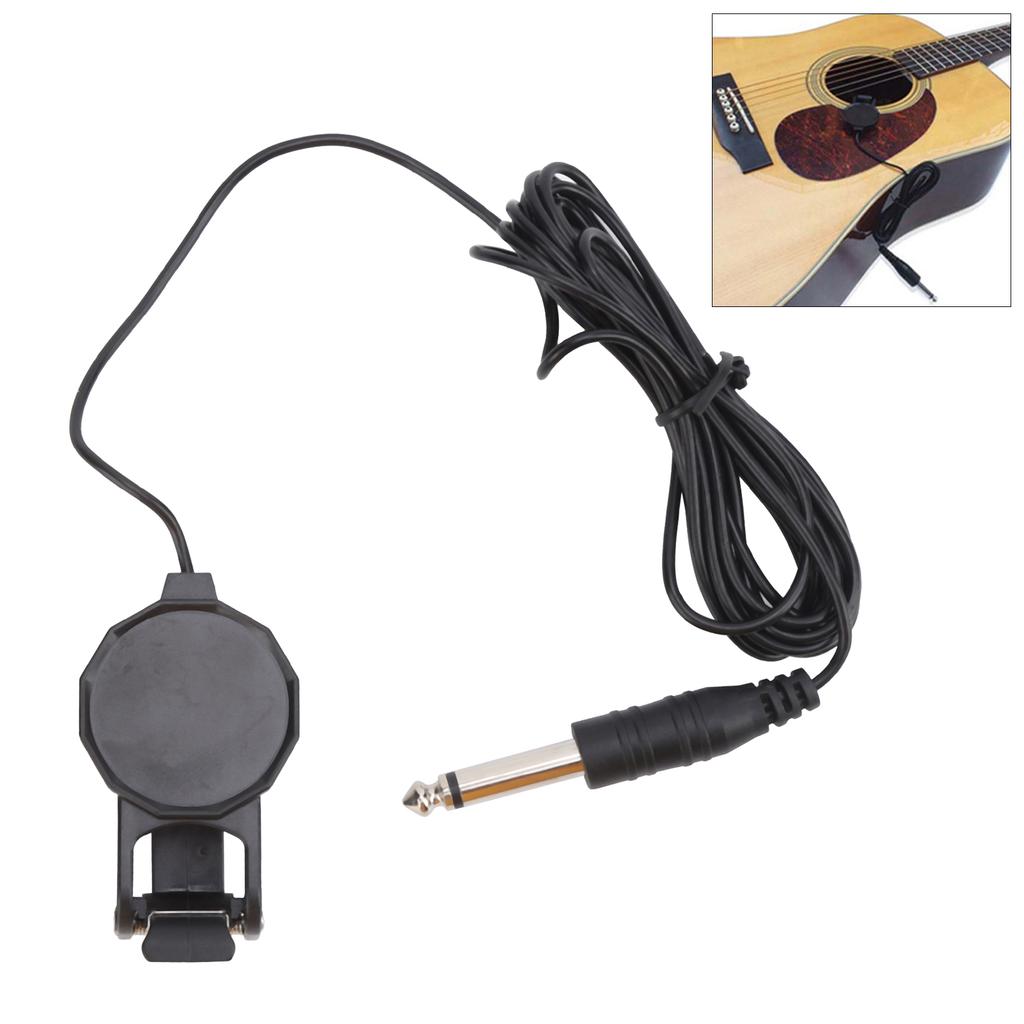 Clip-on pickupmikrofon Piezo fiolin akustisk gitar ukulele musikkinstrumenttilbehør