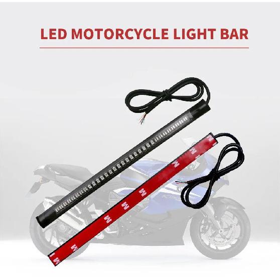 1pc Strip Light for Motorcycle Flexible 48 LED Tail Light Turn Signal Dual Color Rear Brake Stop Bulb LampTurn Signal 2