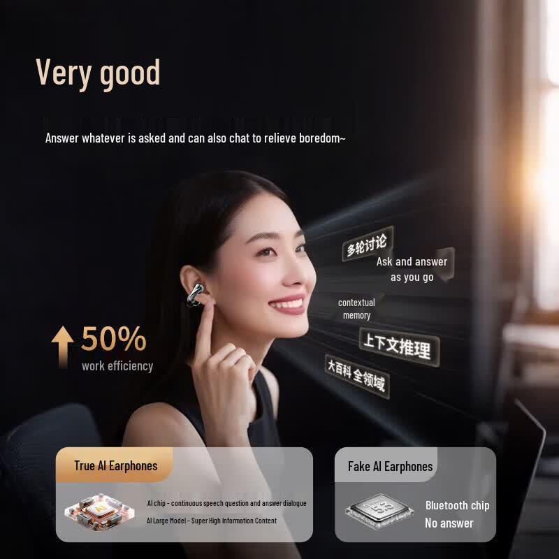OKSJ GT18 AI Bone Conduction Bluetooth Earbuds