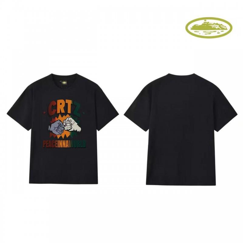 CORT Alcatraz Basic Short Sleeve T-Shirt Phantom Letter Print Couple Streetwear Teens