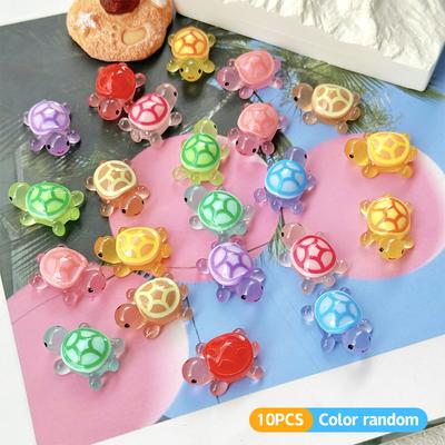 10 Stücke Niedlichen Cartoon Mini Leucht Schildkröte Harz Miniatur Figurine Ornament Micro Landschaft Dekoration Diy Home Desktop Dekoration