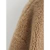Giubbotti bomber in pile per donna autunno inverno caldo in lana peluche cappotti con collo alto manica lunga con tasche nuovi capispalla