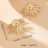 Exaggerated Irregular Geometric Metal Sun Earrings Creative Style Earrings