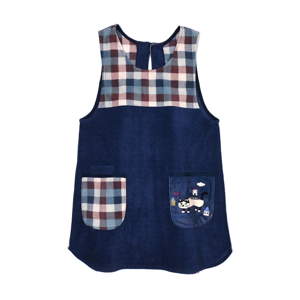 

Apron Patchwork Apron 236654 Blue [Kusuguru Japan] M-L синий