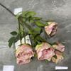 Romantic Wedding Artificial Rose Bouquet With Silk Flowers For Event Decor And Photography Props