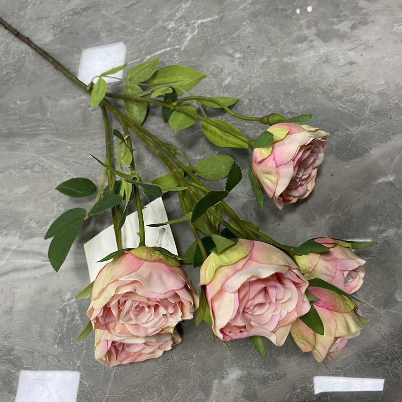 Romantic Wedding Artificial Rose Bouquet With Silk Flowers For Event Decor And Photography Props