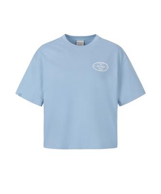 DISCOVERY EXPEDITION Women'S Stamp Semi-Oversized Short Sleeve T-Shirt (Blue)