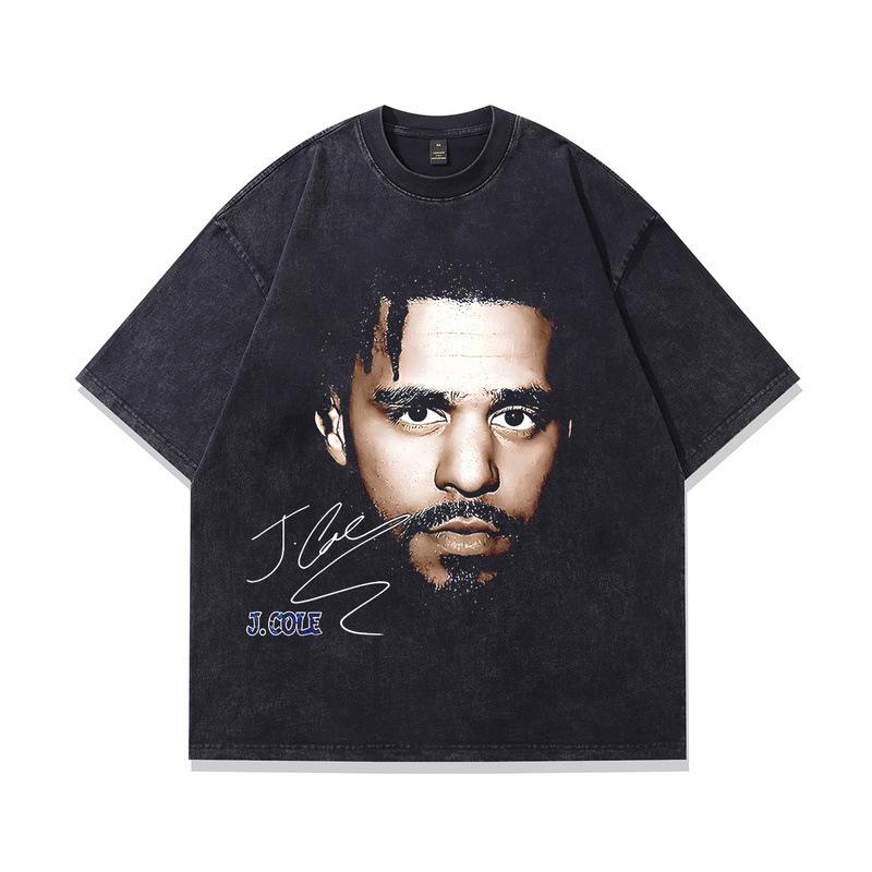 High Street Vintage Men'S Printed T-Shirt Oversize Large Version Short Sleeve T-Shirt Ins Men